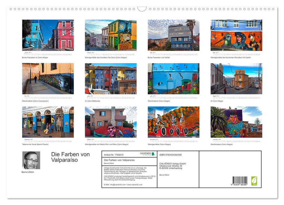 Die Farben von Valparaíso (CALVENDO Wandkalender 2025)