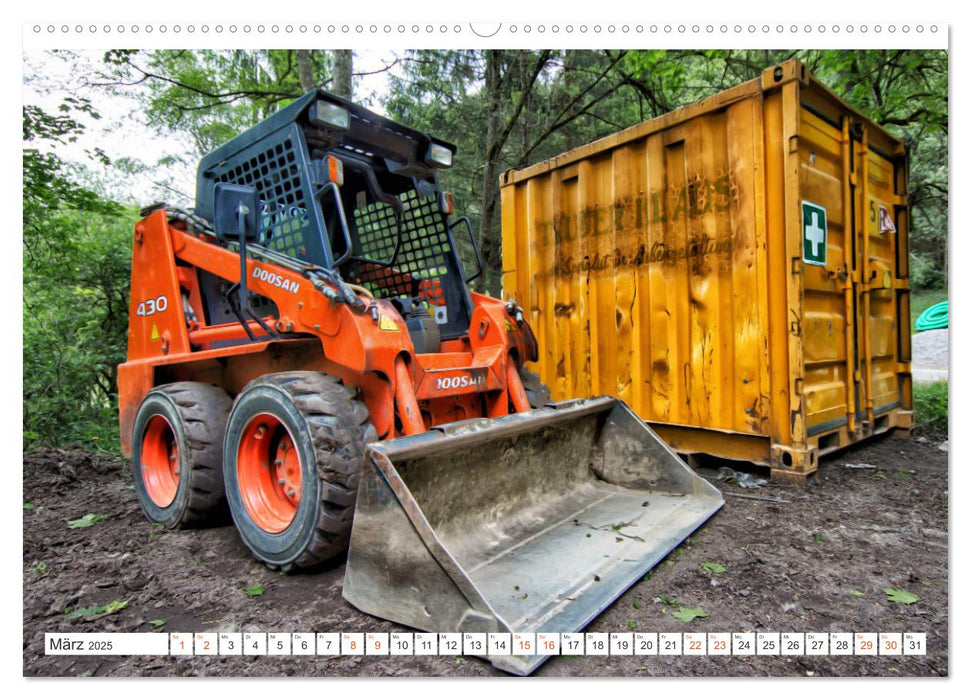 Baumaschinen - Maschinen auf der Baustelle (CALVENDO Premium Wandkalender 2025)