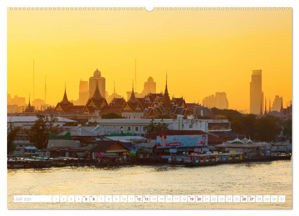 Bangkok - Thailands Hauptstadt in bunten Bildern (CALVENDO Premium Wandkalender 2025)