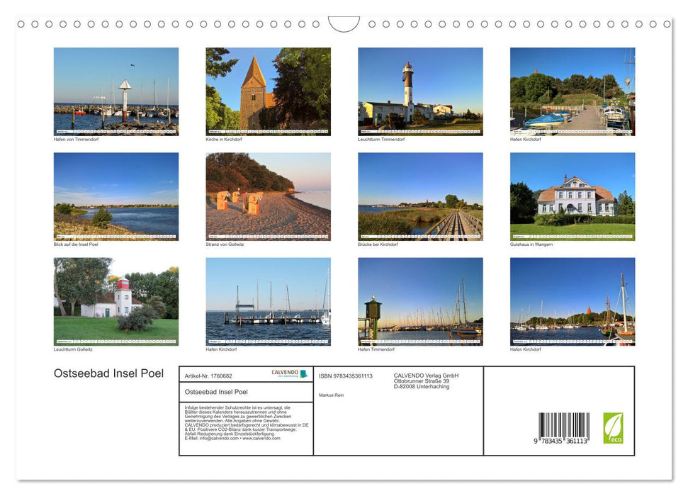 Ostseebad Insel Poel (CALVENDO Wandkalender 2025)