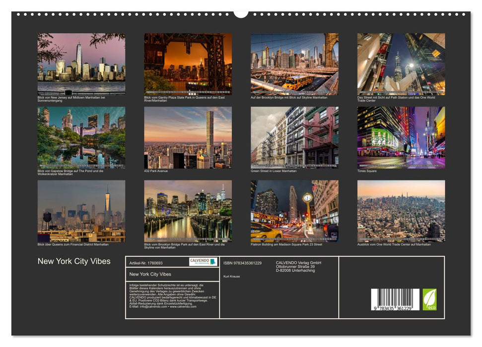 New York City Vibes (CALVENDO Premium Wandkalender 2025)