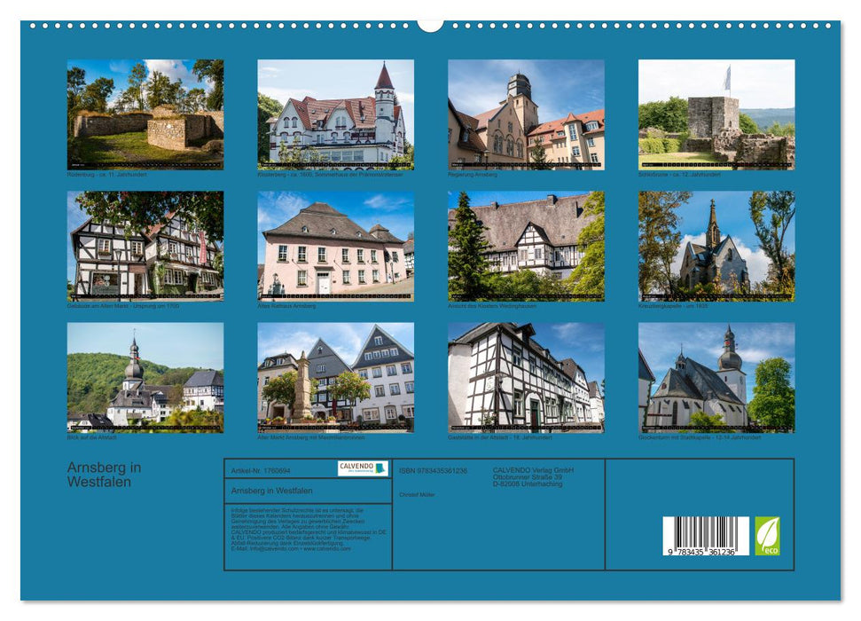 Arnsberg in Westfalen (CALVENDO Premium Wandkalender 2025)