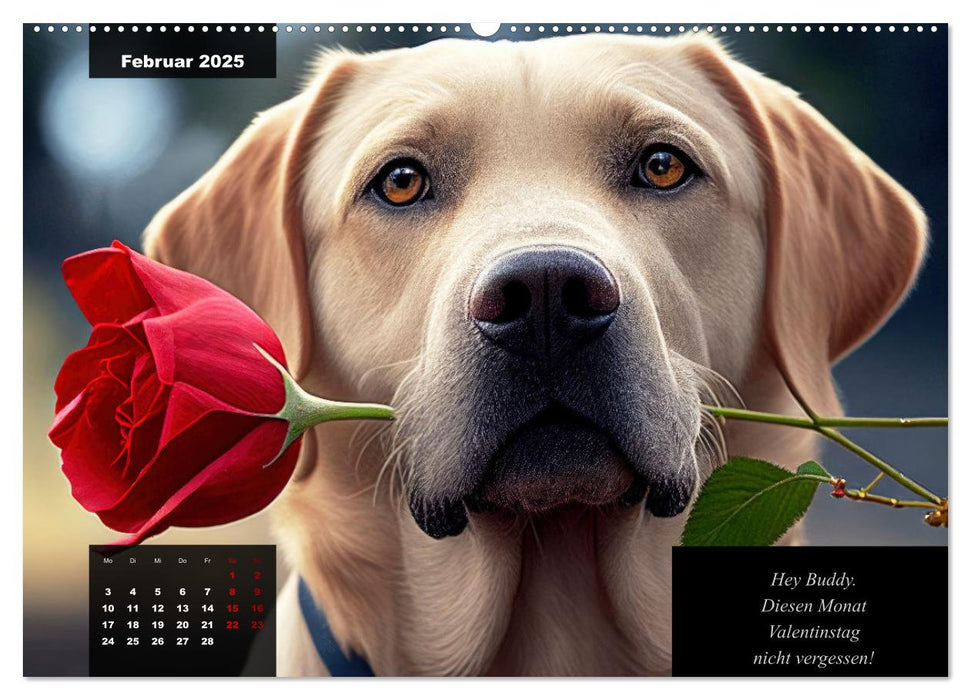 Der witzige Labrador-Kalender (CALVENDO Premium Wandkalender 2025)