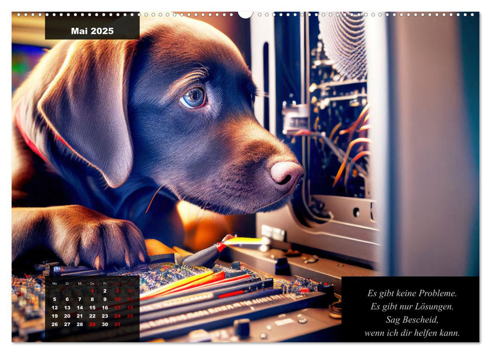 Der witzige Labrador-Kalender (CALVENDO Premium Wandkalender 2025)