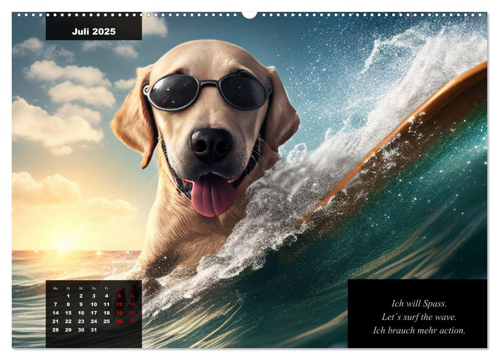 Der witzige Labrador-Kalender (CALVENDO Premium Wandkalender 2025)