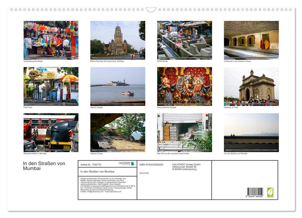 In den Straßen von Mumbai (CALVENDO Wandkalender 2025)