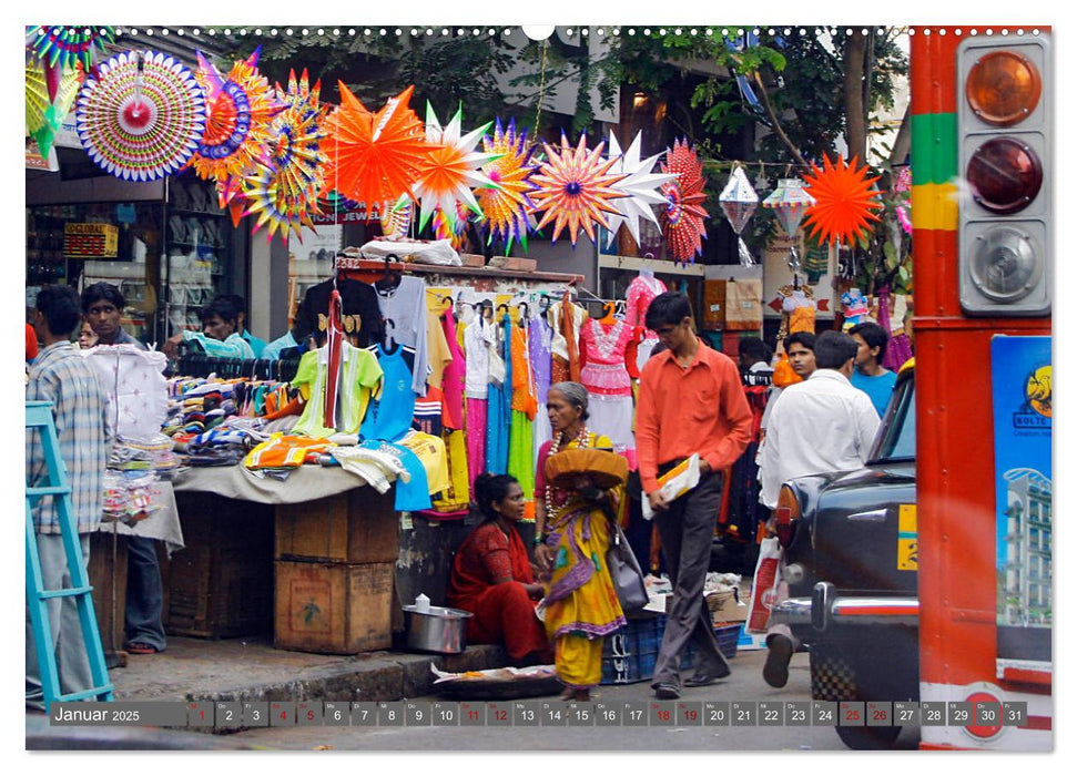 In den Straßen von Mumbai (CALVENDO Wandkalender 2025)