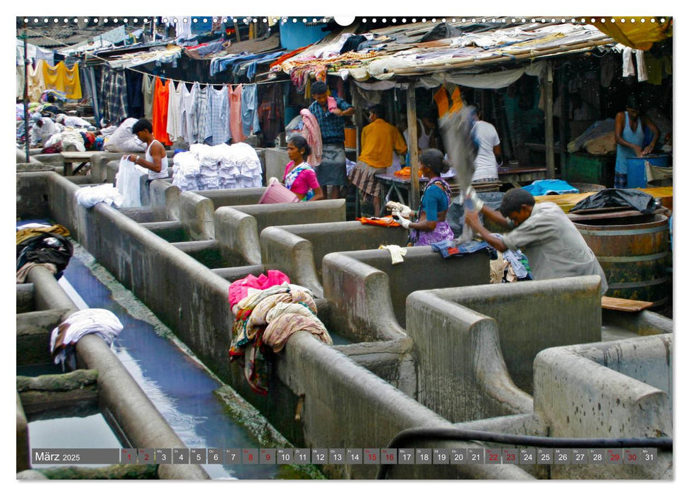 In den Straßen von Mumbai (CALVENDO Wandkalender 2025)