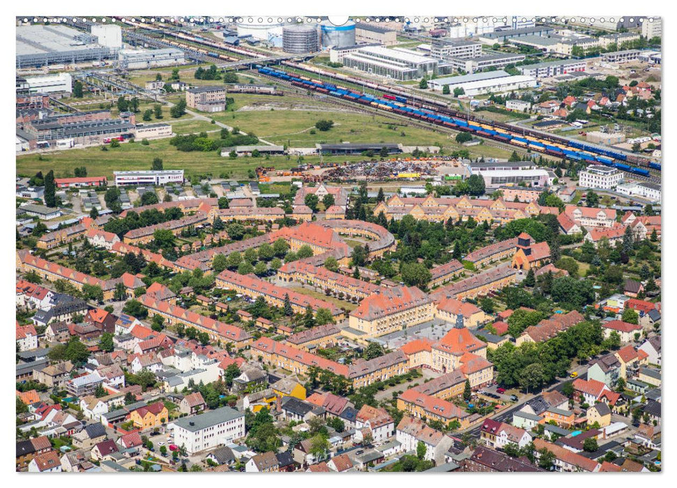 Lutherstadt Wittenberg - Stadt der Reformation aus der Vogelperspektive (CALVENDO Premium Wandkalender 2025)