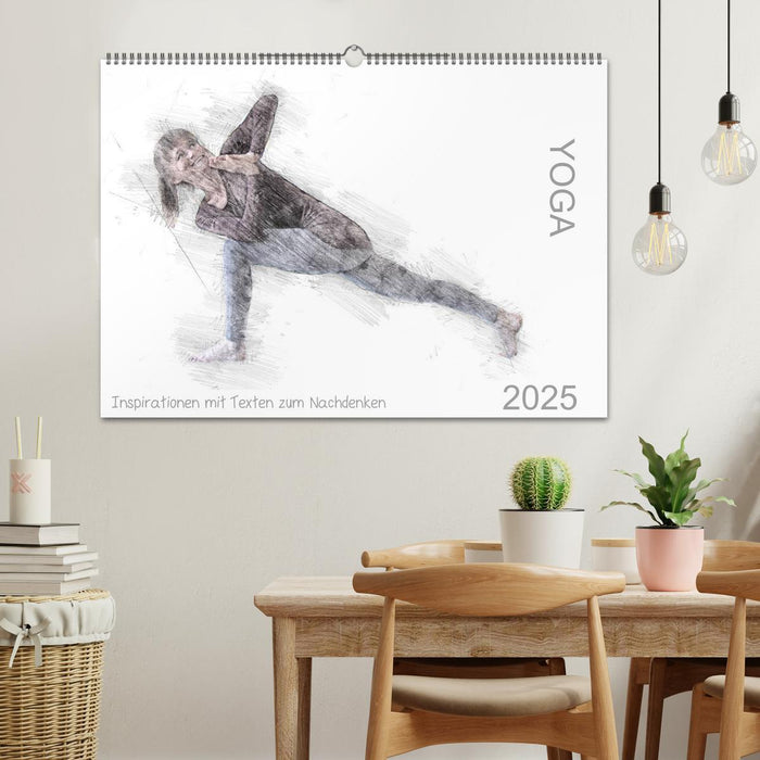 YOGA Inspirationen mit Texten zum Nachdenken (CALVENDO Wandkalender 2025)