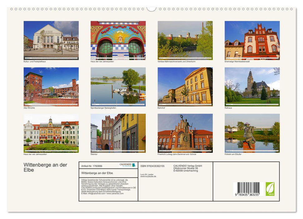 Wittenberge an der Elbe (CALVENDO Premium Wandkalender 2025)