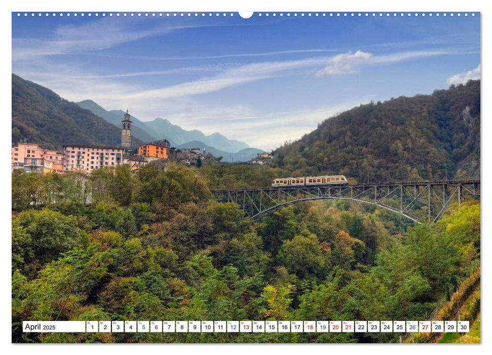 Tessin, Impressionen aus der Italienischen Schweiz (CALVENDO Premium Wandkalender 2025)