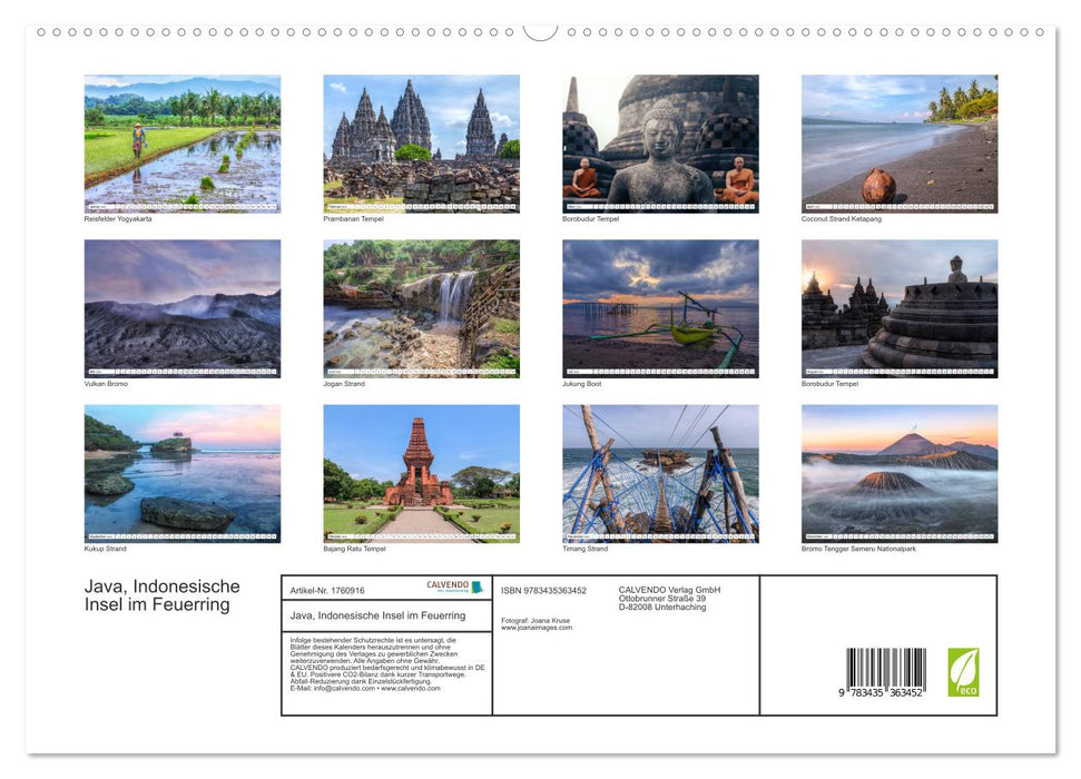 Java, Indonesische Insel im Feuerring (CALVENDO Premium Wandkalender 2025)