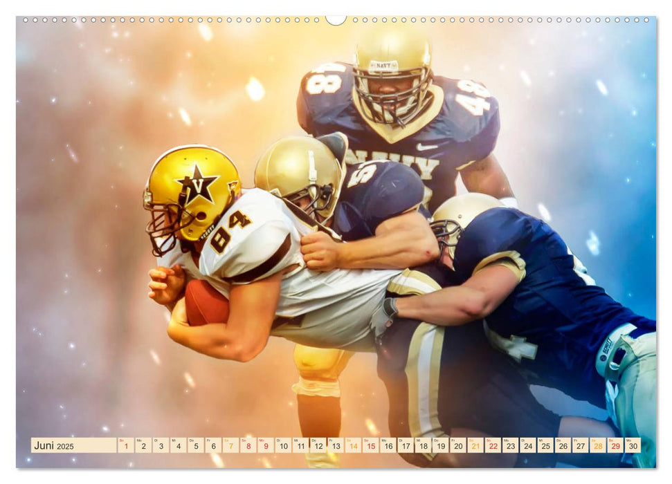 American Football - Fight (CALVENDO Premium Wandkalender 2025)