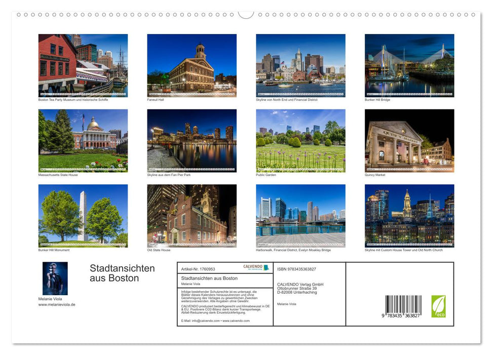 Stadtansichten aus Boston (CALVENDO Premium Wandkalender 2025)