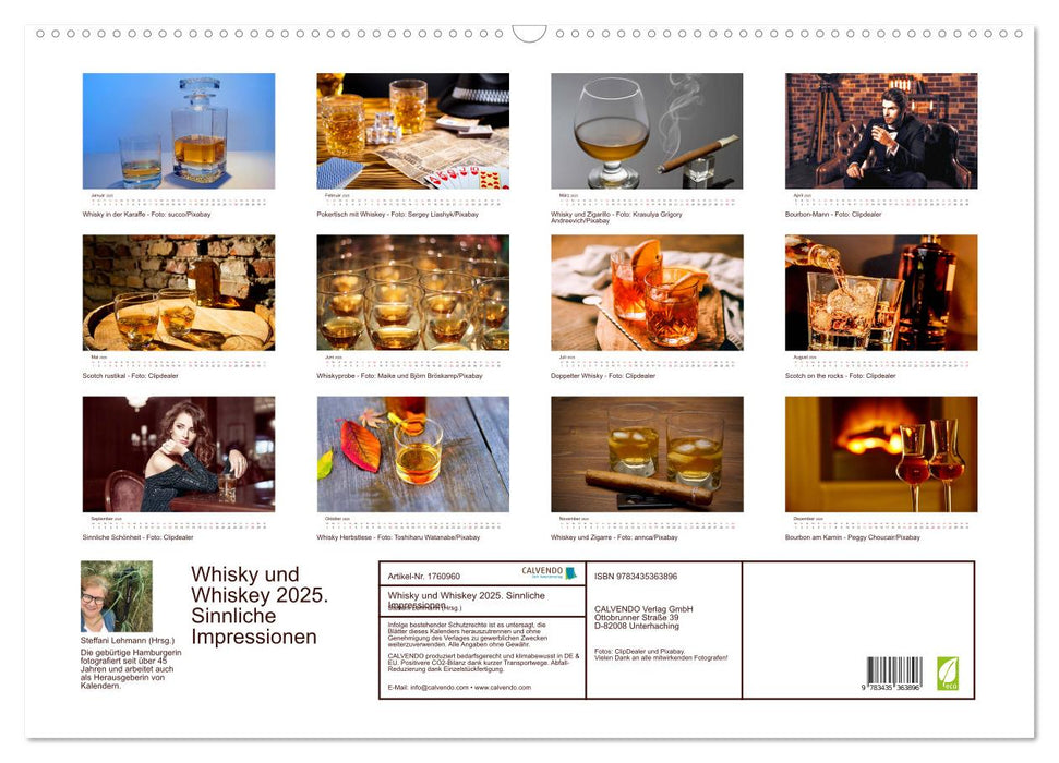 Whisky und Whiskey 2025. Sinnliche Impressionen (CALVENDO Wandkalender 2025)