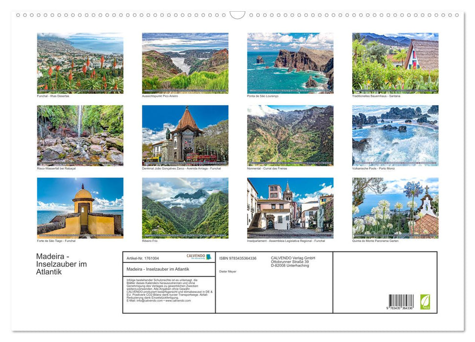 Madeira - Inselzauber im Atlantik (CALVENDO Wandkalender 2025)