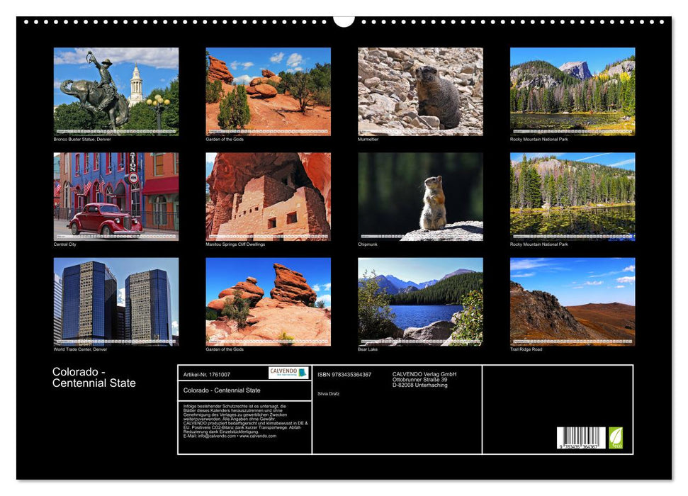 Colorado - Centennial State (CALVENDO Wandkalender 2025)