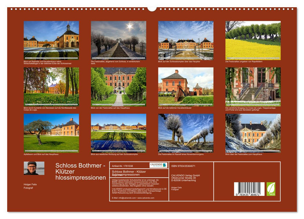 Schloss Bothmer - Klützer Schlossimpressionen (CALVENDO Premium Wandkalender 2025)