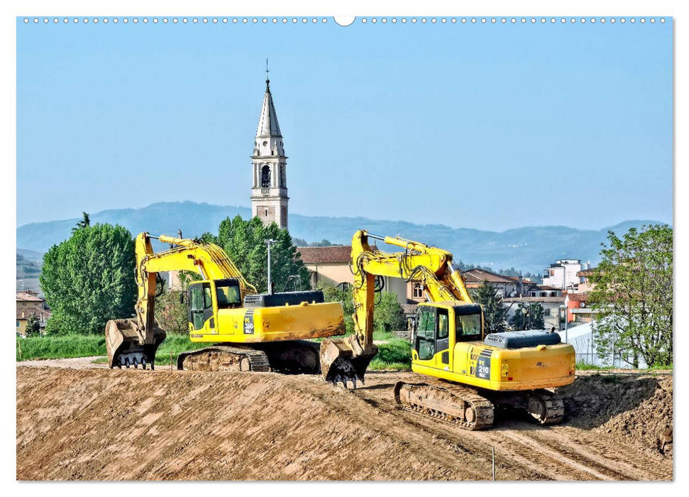 Bagger - kraftvolle Arbeitsmaschinen (CALVENDO Premium Wandkalender 2025)