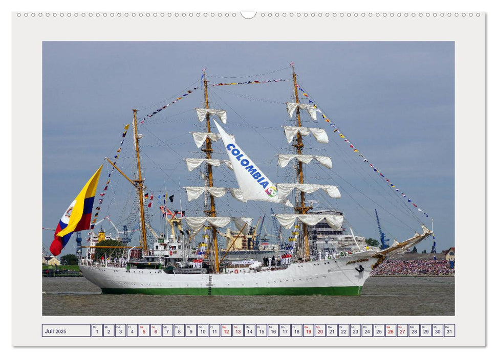 Bremerhaven ahoi - Großsegler auf der Weser (CALVENDO Premium Wandkalender 2025)