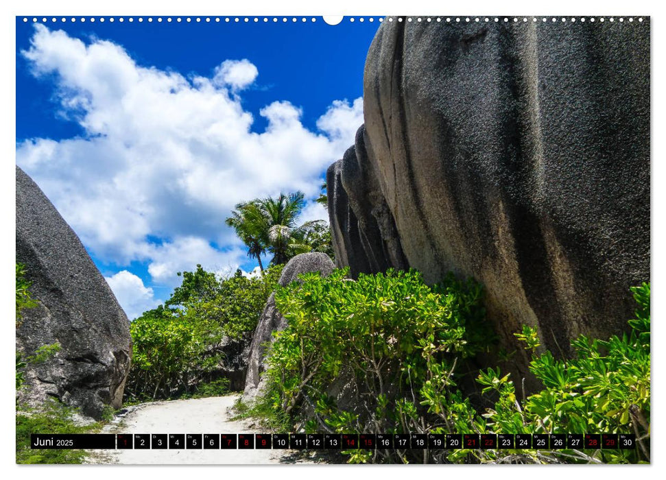 Trauminseln Seychellen (CALVENDO Premium Wandkalender 2025)