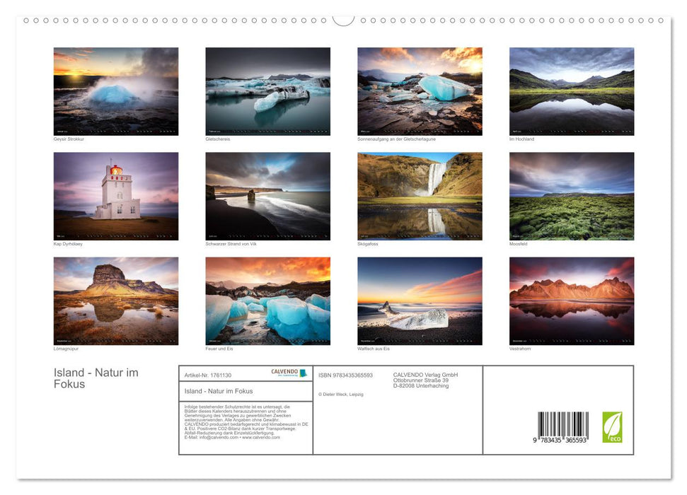 Island - Natur im Fokus (CALVENDO Premium Wandkalender 2025)