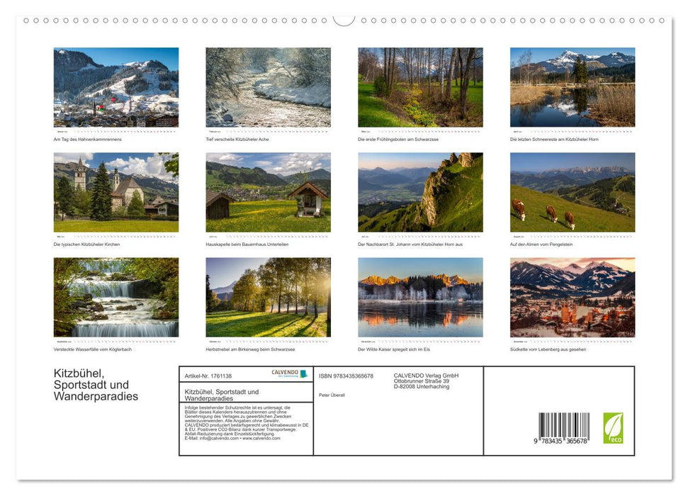 Kitzbühel, Sportstadt und Wanderparadies (CALVENDO Premium Wandkalender 2025)