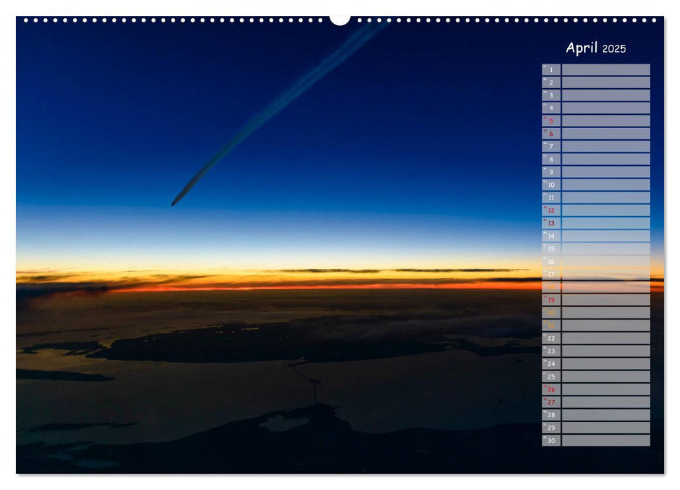 Colours of Flight - Stimmungen über den Wolken (CALVENDO Premium Wandkalender 2025)
