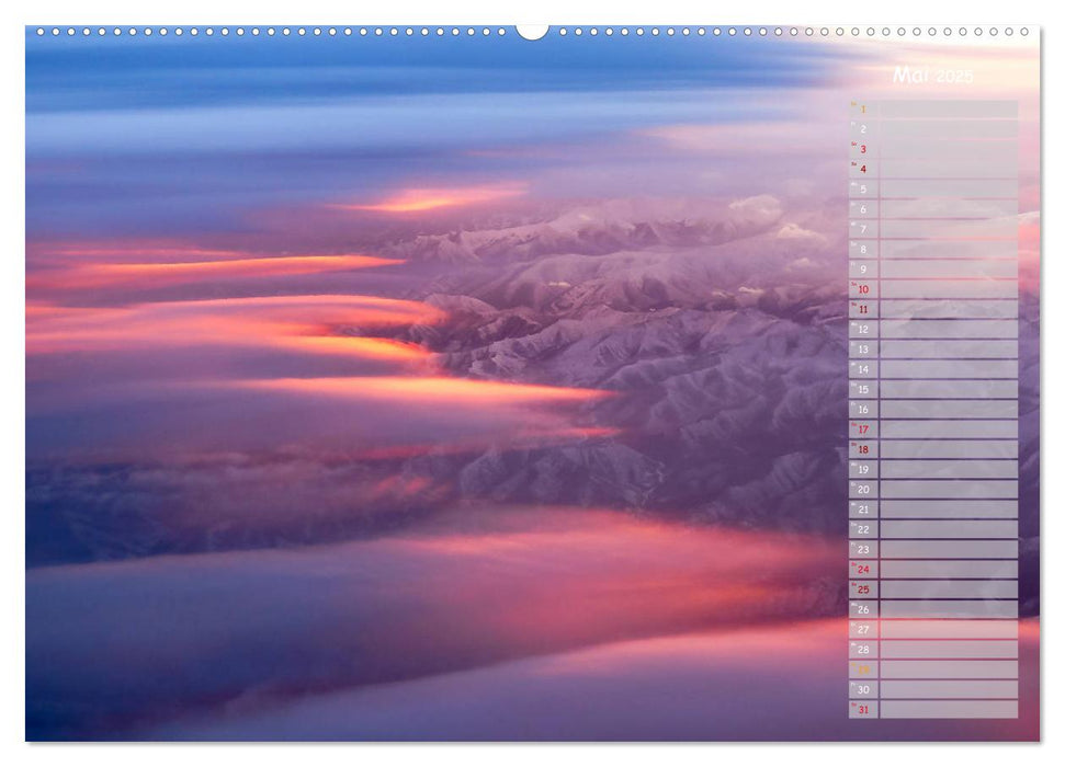 Colours of Flight - Stimmungen über den Wolken (CALVENDO Premium Wandkalender 2025)