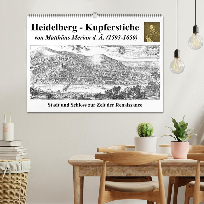 Heidelberg – Kupferstiche von Matthäus Merian d. Ä. (1593-1650) (CALVENDO Wandkalender 2025)