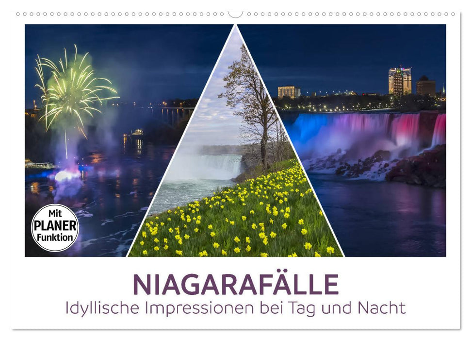 NIAGARAFÄLLE Idyllische Impressionen bei Tag und Nacht (CALVENDO Wandkalender 2025)