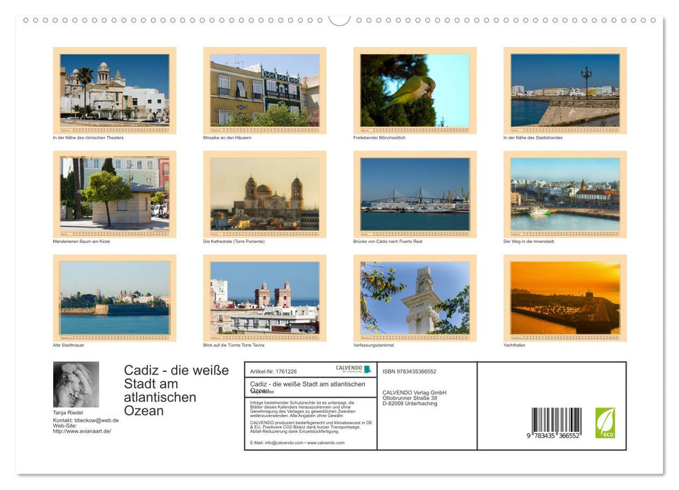 Cadiz - die weiße Stadt am atlantischen Ozean (CALVENDO Premium Wandkalender 2025)