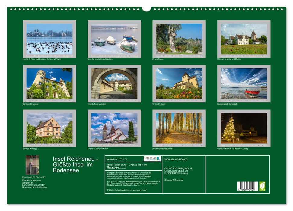 Insel Reichenau - Größte Insel im Bodensee (CALVENDO Wandkalender 2025)