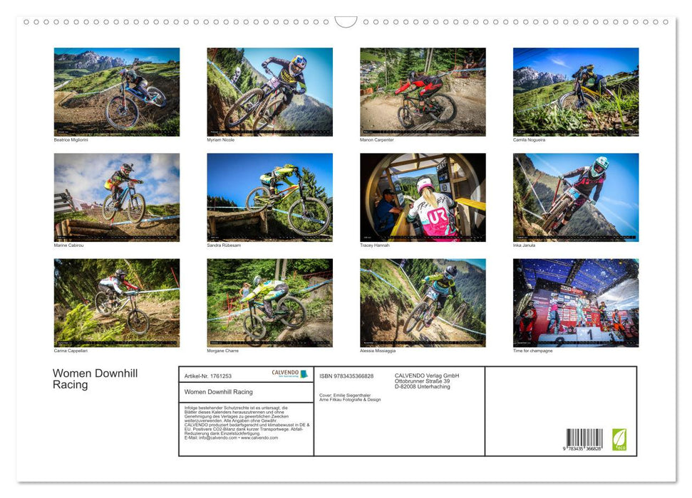 Women Downhill Racing (CALVENDO Wandkalender 2025)