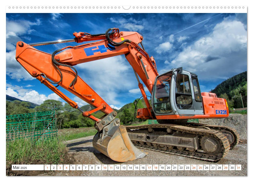 Baumaschinen - Maschinen auf der Baustelle (CALVENDO Wandkalender 2025)