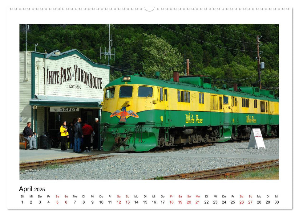 Destination SKAGWAY - Eine legendäre Eisenbahnfahrt in Alaska (CALVENDO Premium Wandkalender 2025)