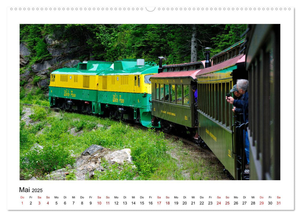 Destination SKAGWAY - Eine legendäre Eisenbahnfahrt in Alaska (CALVENDO Premium Wandkalender 2025)