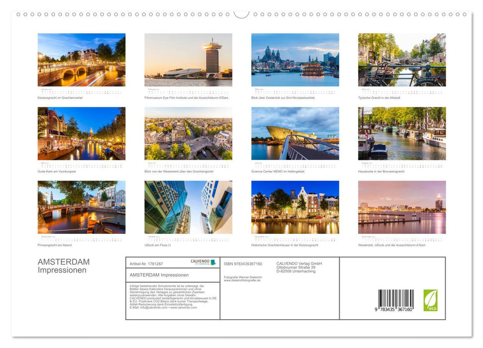 AMSTERDAM Impressionen (CALVENDO Premium Wandkalender 2025)