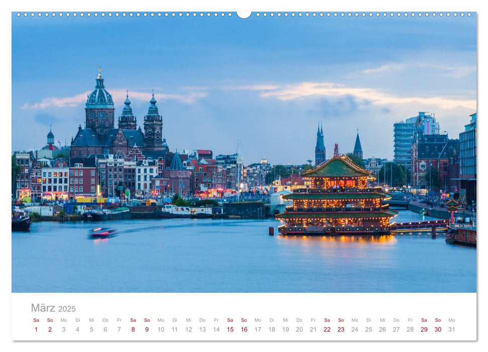 AMSTERDAM Impressionen (CALVENDO Premium Wandkalender 2025)