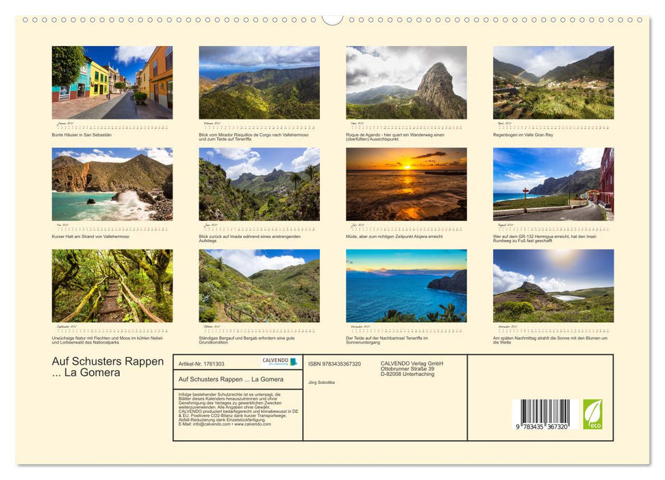 Auf Schusters Rappen ... La Gomera (CALVENDO Premium Wandkalender 2025)