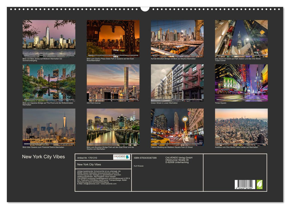 New York City Vibes (CALVENDO Wandkalender 2025)