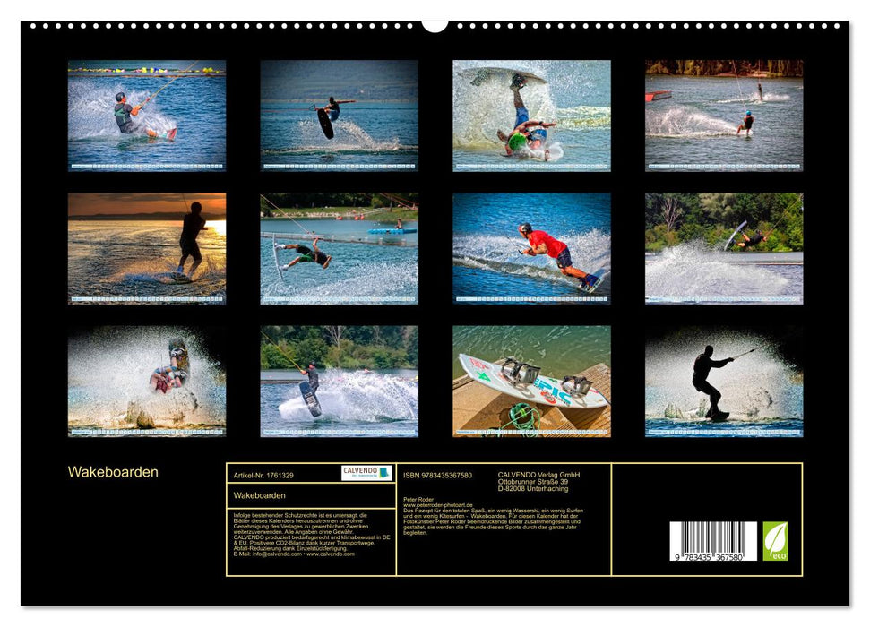 Wakeboarden (CALVENDO Premium Wandkalender 2025)