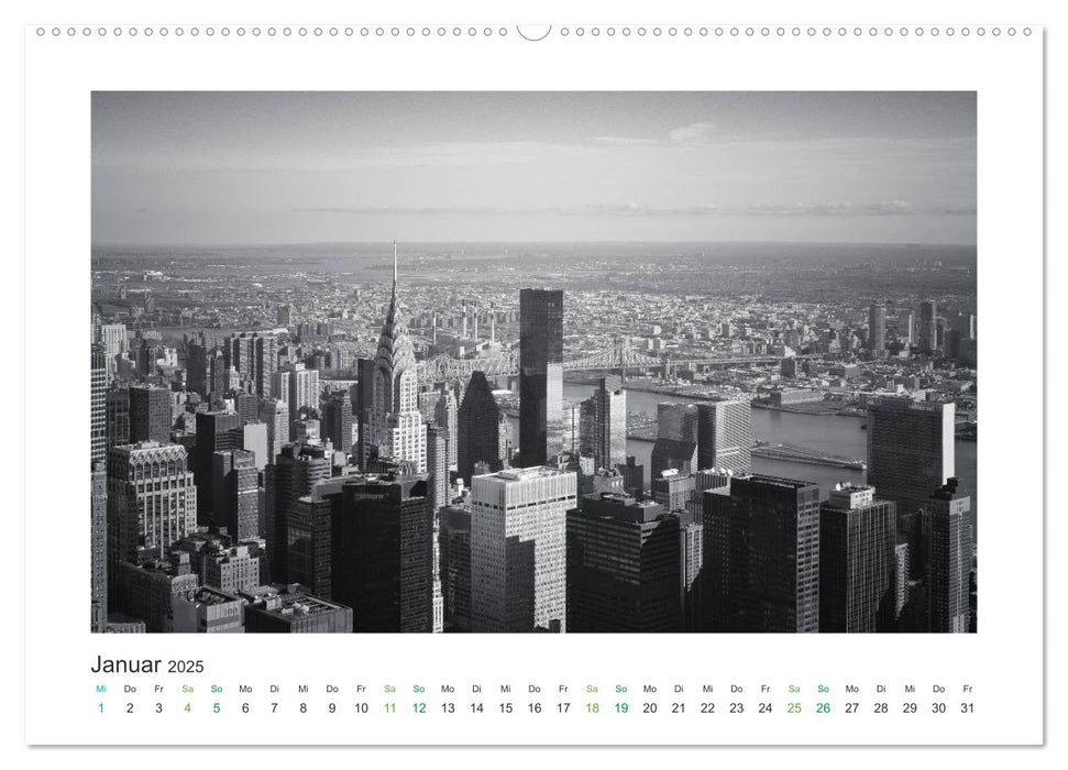 New York in schwarz weiss (CALVENDO Premium Wandkalender 2025)