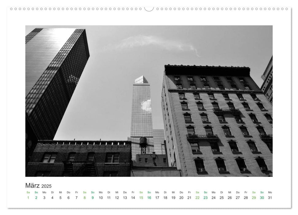 New York in schwarz weiss (CALVENDO Premium Wandkalender 2025)