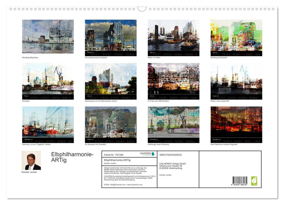 Elbphilharmonie-ARTig (CALVENDO Wandkalender 2025)