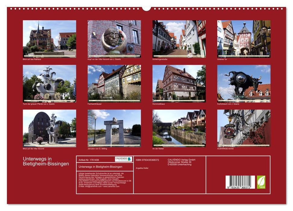 Unterwegs in Bietigheim-Bissingen (CALVENDO Premium Wandkalender 2025)