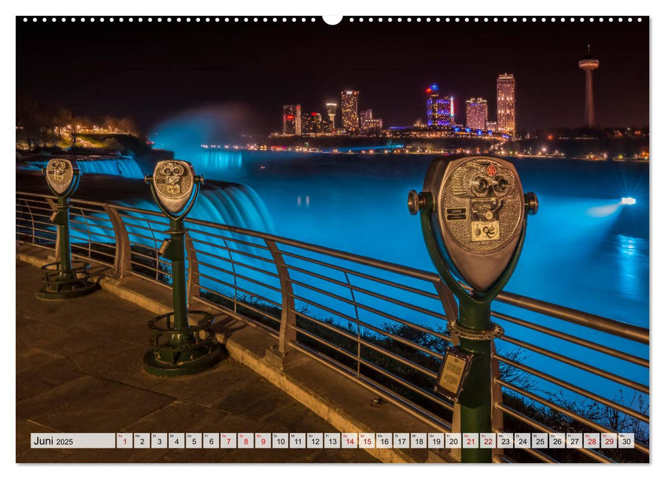 NIAGARAFÄLLE Idyllische Impressionen bei Tag und Nacht (CALVENDO Wandkalender 2025)