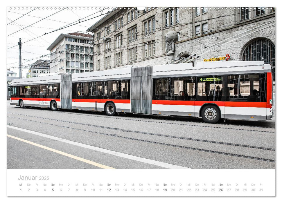 Bus, Bahn und Co. - Faszinierende Fahrzeuge (CALVENDO Premium Wandkalender 2025)