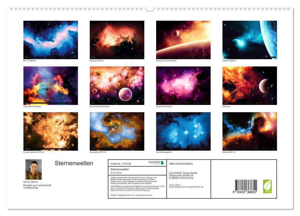 Sternenwelten (CALVENDO Premium Wandkalender 2025)